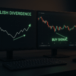 Chart showing bullish divergence with RSI on Tradovate platform