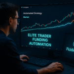 PickMyTrade-powered automation tested against Buy and Hold strategy on Elite Trader Funding automation dashboard